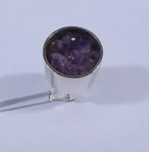 Ring Jens Asby Design Modernist 70er Copenhagen 925 Silber Amethyst Gr. 17 - Bild 1 von 10