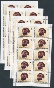 U.S. "ARKANSAS WILD TURKEY SHEETLETS (1992)" 2 PERF & 2 IMPERF; MNH  - Picture 1 of 1