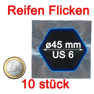 10 toppe riparazione pneumatici 45mm US6 auto moto furgone camper pneumatici - Foto 1 di 2