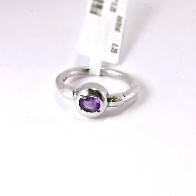Anillo Hecho a Mano Estilo Peluche Amatista Plata de Ley 925 De Colección Habilidad Tradicional Foto 1 de 4