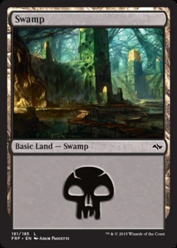 Swamp (181) - Foil ~ Lightly Played Fate Reforged MTG Magic UltimateMTG Land Car - Image 1 of 1