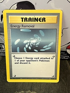 Pokemon TCG: Energy Removal 92/102 (Unlimted Base Set) MP Condition - Picture 1 of 2
