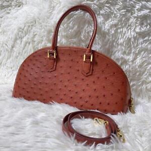 BOTTEGA VENETA 2Way Hand Bag Orange Leather Authentic E0226481