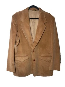 Vtg Pioneer Wear Corduroy Jacket 44 Western Blazer Corduroy Elbow Patches - Picture 1 of 5