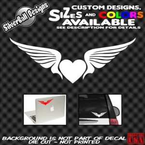 Heart with Wings Custom Vinyl decal Car Window Laptop Love Freedom Memory - Bild 1 von 1