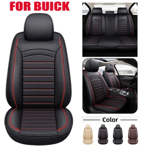 For Buick Car Seat Cover 2/5-seat Full Set Leather Waterproof Front Rear Cushion - Picture 1 of 22