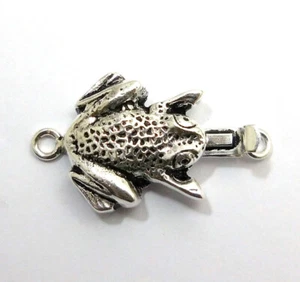 1 Pc Frog Box Clasp 1 Strand Oxidized Silver Plated sr-37 - Picture 1 of 3
