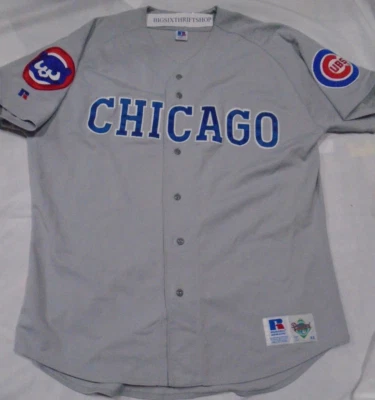 Vintage Authentic Russell Athletic Diamond Collection Chicago Cubs Jersey Sz 48 - Image 1 of 2