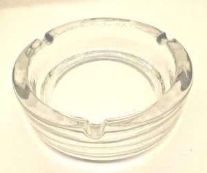 "CENICERO VINTAGE PESADO REDONDO VIDRIO TRANSPARENTE 3 RANURAS D: 6"" - H: 1-3/4""" - Imagen 1 de 3