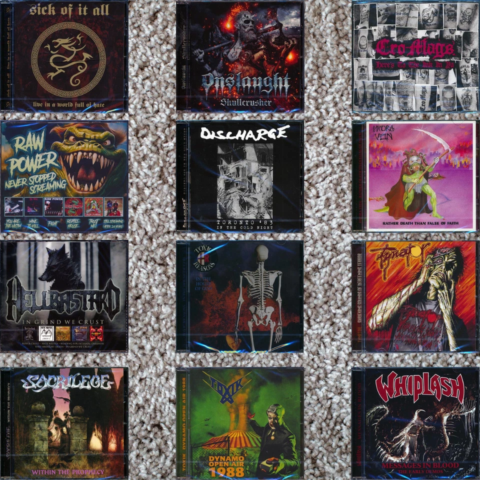 CD Lot of 12 Speed Thrash Punk Hardcore Metal Rare Cro-Mags Discharge Toxik Foto 1 de 4