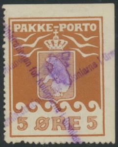 GREENLAND. #Q3a. 1910. 5 Øre brown, imperf top and right, VF used (PH1701) - Picture 1 of 1