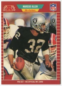 1989 Pro Set #182 Marcus Allen Los Angeles Raiders - Picture 1 of 2