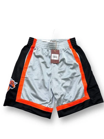 NWT$115 Mitchell & Ness New York Knicks 75th silver Swingman Shorts 1996 2XL Cover