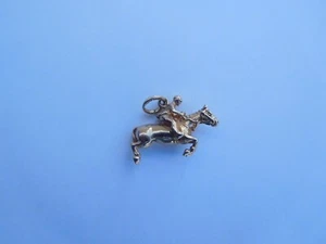 Early 1900s 14K Gold Equestrian Jockey Horse Eckfeldt & Ackley Pendant Charm 🏇 - Picture 1 of 12