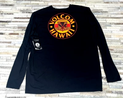 Volcom Mens Black Loose Fit Thrashguard Shirt 2X Large L Sleeve Anti-UV 50+ *NWT - Image 1 of 4