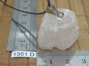 Pendentif QUARTZ ROSE brut + cordon reglable - mineraux reiki collier pierre - Picture 1 of 4
