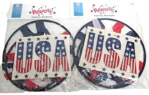 USA Patriotic Windsocks Red, White, Blue Outdoor Flag Decor Set of 2 New - Picture 1 of 10