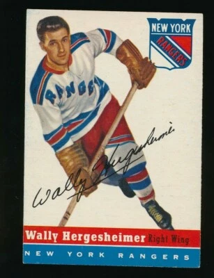 1954 Topps Wally Hergesheimer #22 New York Rangers EX-MT - Image 1 of 2