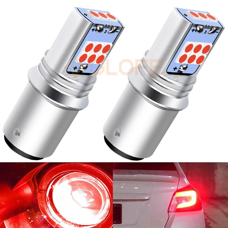 Lámpara de luz de freno de parada roja brillante 7258 bombillas LED para vehículos Volkswagen - paquete de 2 Foto 1 de 4