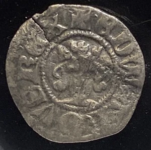 King Edward III 1344-1351 ENGLAND 1327-1377 Silver HalfPenny 1/2P S-1557, NGC VF - Picture 1 of 5