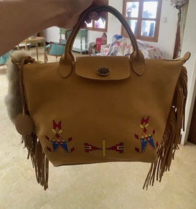 Longchamp Paris Limited Edition Leather Le Pliage 'Dream Catcher' Tote Bag - Picture 1 of 21