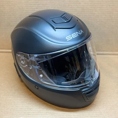 Capacete Sena Momentum EVO M arranhado (M) com interfone de malha preto fosco Bluetooth - Imagem 1 de 4