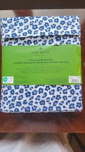 Kate Spade 3 pc Twin Leopard Sheet Set 100% Cotton Percale - Picture 1 of 1