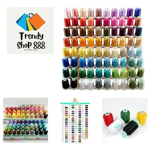 Deluxe 80 Spool Polyester Embroidery Thread Kit - 1000M Each, Compatible Colors - Picture 1 of 8