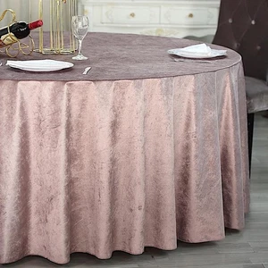 MAUVE 120" Round Premium Velvet Tablecloth Party Wedding Reception Linens - Picture 1 of 7