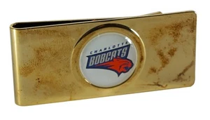 Charlotte Bobcats - NBA Retro - Gold Plated Solid Brass Money Clip - Picture 1 of 5