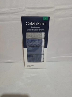 Calvin Klein Boys Youth Boxer Briefs, 6-pack - Multicolor, Tagless, New, XL - Image 1 of 2
