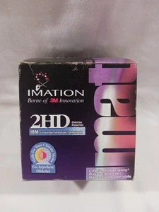 Pack de 25 disquettes Imation 3,5 pouces IBM formatées 2HD 1,44 Mo neuves boîte ouverte - Photo 1/9