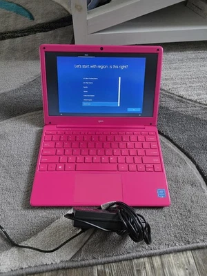 Fuscia Pink Geobook 120 12.5 Inch HD Laptop Intel Celeron Windows 10. - Image 1 of 4