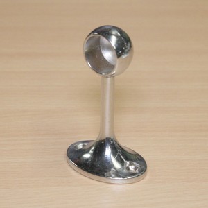 End Hanging Pole Bracket Chrome PAIR For 19mm Rails Curtain Wardrobe UK Made