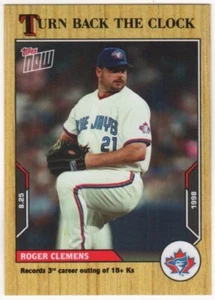 Tarjeta de béisbol Roger Clemens #147 Topps Now Turn Back The Clock 2021 (PR:348) - Imagen 1 de 2