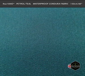 250gsm/500d* - PETROL - WATERPROOF TOUGH CORDURA NYLON FABRIC - 150cm/60" wide - Picture 1 of 3
