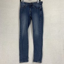 Dapper Boi Men's Jeans Slim Fit Straight-Leg Mid-Wash Denim Blue Size 28