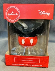 ADORABLE HALLMARK DISNEY MICKEY MOUSE EARS CHRISTMAS ORNAMENT ORIGINAL PACKAGING - Picture 1 of 10