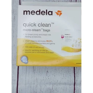 Bolsas de leche materna reutilizables desinfectantes limpieza rápida micro bolsas de vapor 4ct - Imagen 1 de 2
