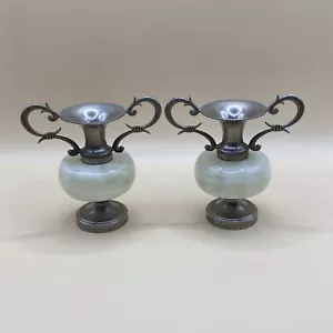 Par de candelabros decorativos Onxy vintage, exhibición onxy #C1 - Imagen 1 de 8