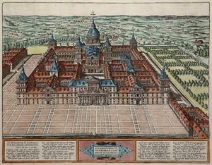 Escorial Palace - A. Ortelius 1603 - Spain, Madrid - Rare original engraving - Picture 1 of 3