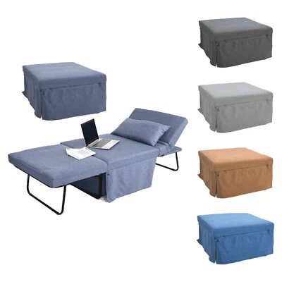 Pouf lettino pieghevole 75X75X43 cm Beny imbottito TESSUTO sfoderabile - Immagine 1 di 2