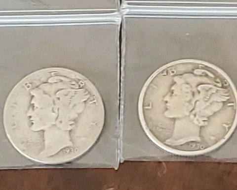 Semi Key 1930 S 1930 P Mercury Dimes 2 Great Coins Cover