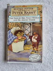 Beatrice Potter -  Mrs.Tiggy-Winkle & Mr. Jeremy Fisher VHS GUC TESTED CLAMSHELL - Picture 1 of 9