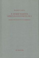 P. Ovidii Nasonis Epistula ex Ponto III 1. Testo, traduzione e commento. [Latein