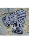 Men's Leather Police Top Quality Soft Genuine Real Driving Gloves Unlined Black