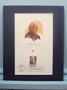 Panel conmemorativo en honor a Albert Einstein y cubierta del primer día de su propio sello - Imagen 1 de 1