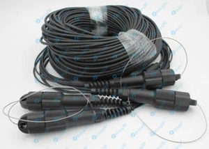 Câble fibre optique blindé de terrain TPU 150 M LC-LC UPC SM 6 brins cordon de raccordement fibre optique - Photo 1/1