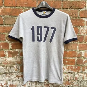 Vintage 90s Ash Band T Shirt Medium 1977 Tour Ringer Underworld Indie Britpop - Picture 1 of 13