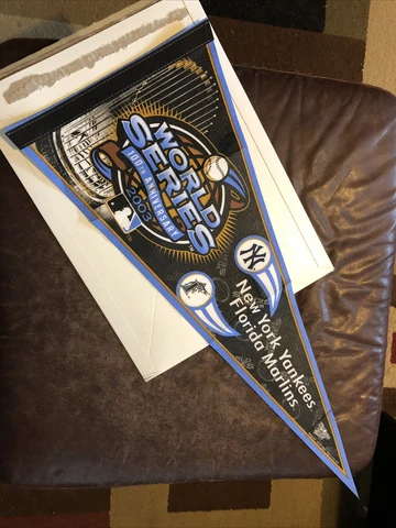 2003 New York Yankees vs Florida Marlins World Series 100TH Anniversary Pennant Cover